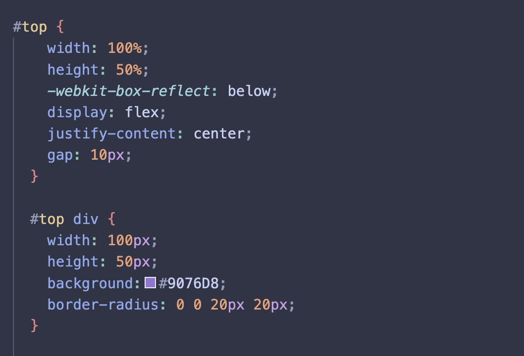 CSS code