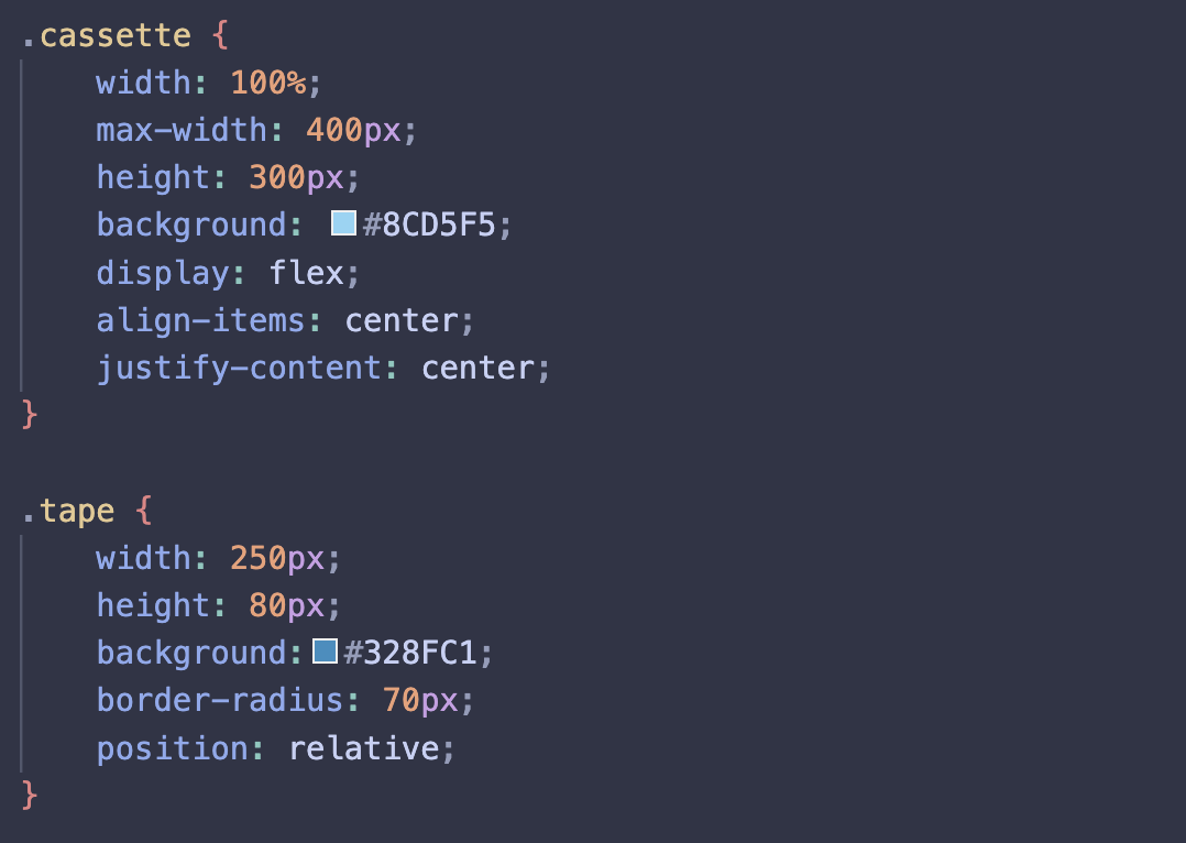 CSS code
