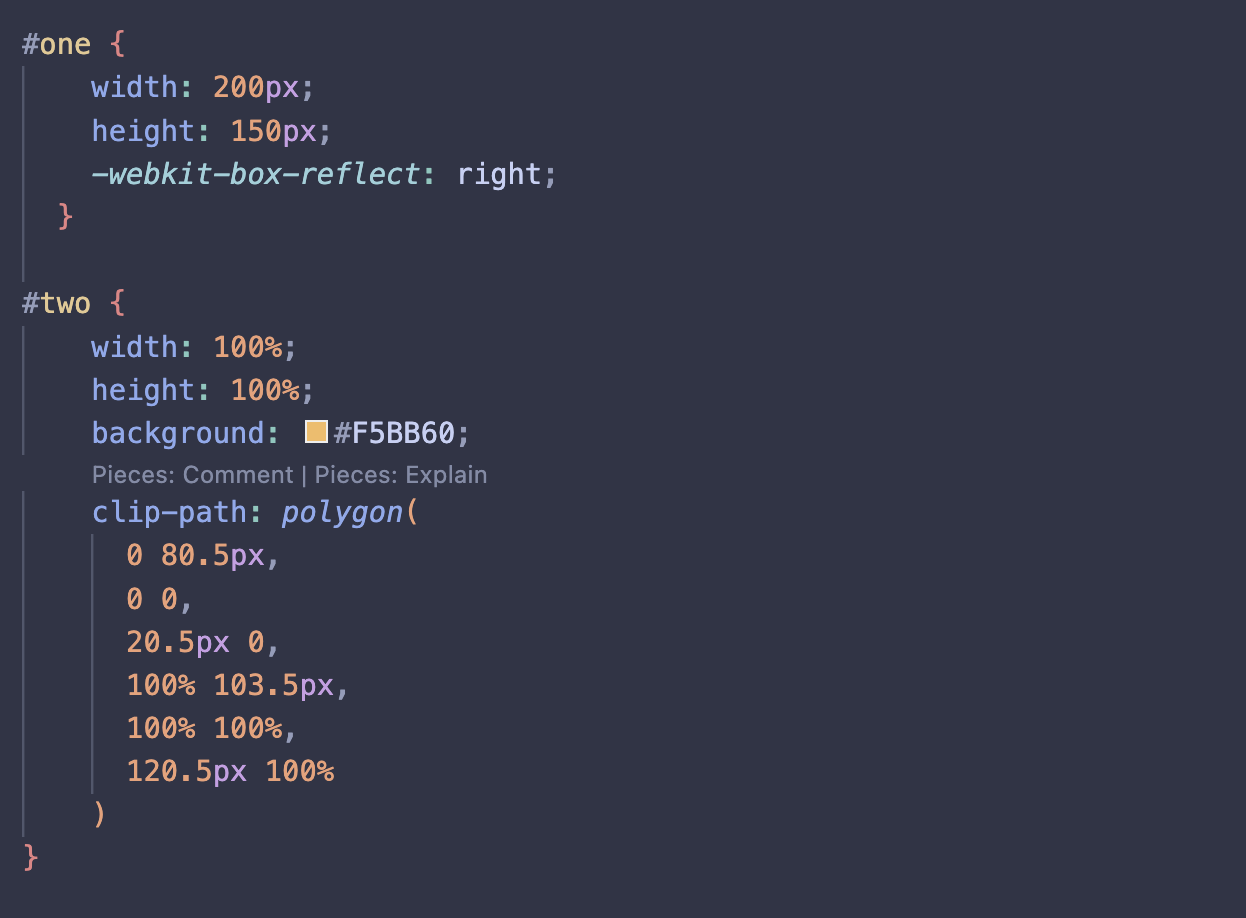 CSS code