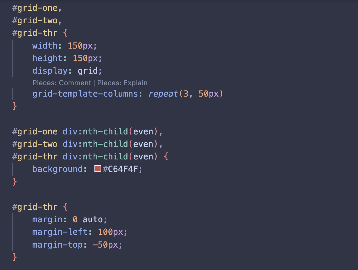 CSS code