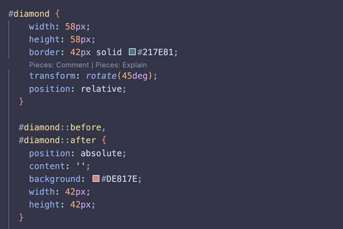 CSS code